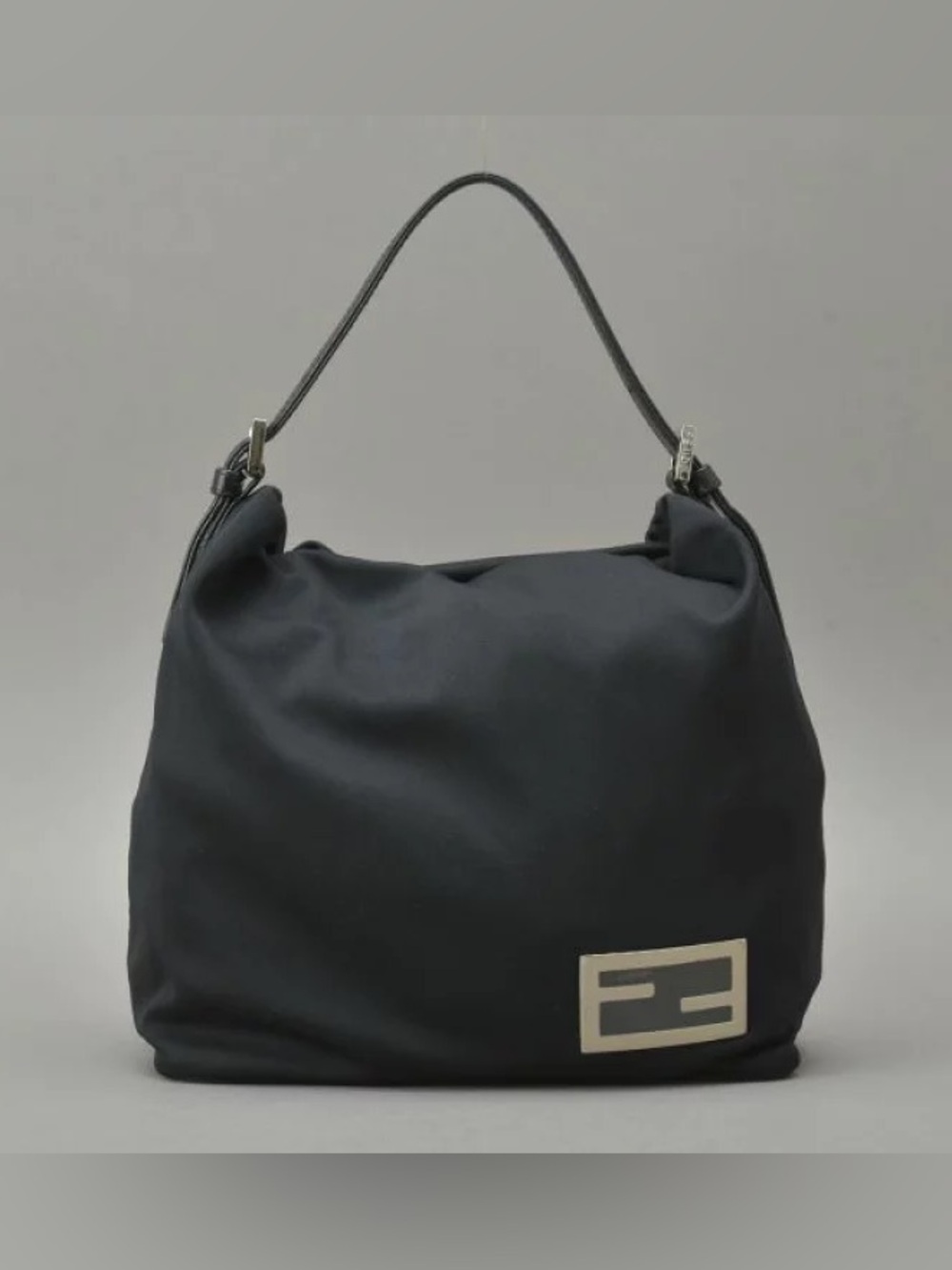 Authentic FENDI black neoprene black hobo bag